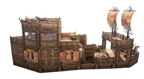 Rust armored boat used in raids